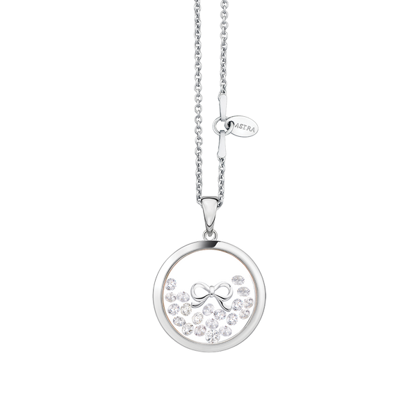 ASTRA Pretty Bow Cubic Zirconia Pendant in Sterling Silver