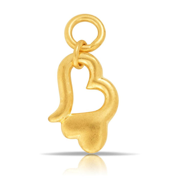 Beyond Time Sterling Silver & Gold Plated Heart Charm - Wallace Bishop