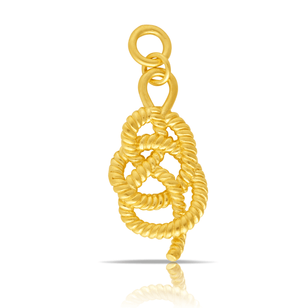 Beyond Time Sterling Silver & Gold Plated Loop Rope Knot Charm - Wallace Bishop