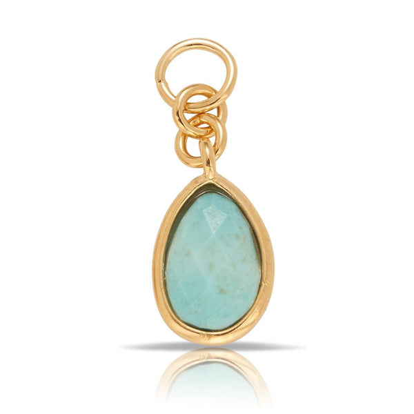 Beyond Time Sterling Silver & Gold Plated Magnesite Drop Charm - Wallace Bishop