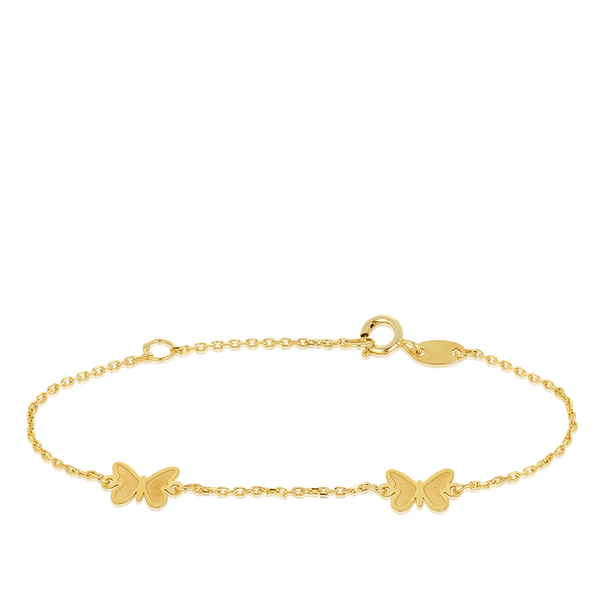 Children's Butterfly Bracelet in 9ct Yellow Gold - Wallace Bishop