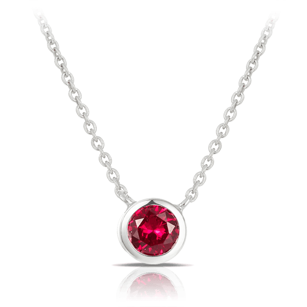 Created Ruby Necklace in Sterling Silver - Wallace Bishop