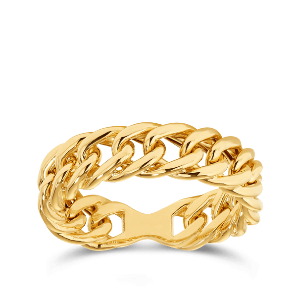 Curb Link Ring in 9ct Yellow Gold