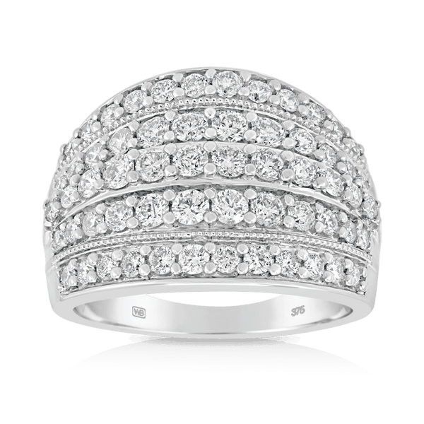 Diamond Dress Ring in 9ct White Gold - Wallace Bishop