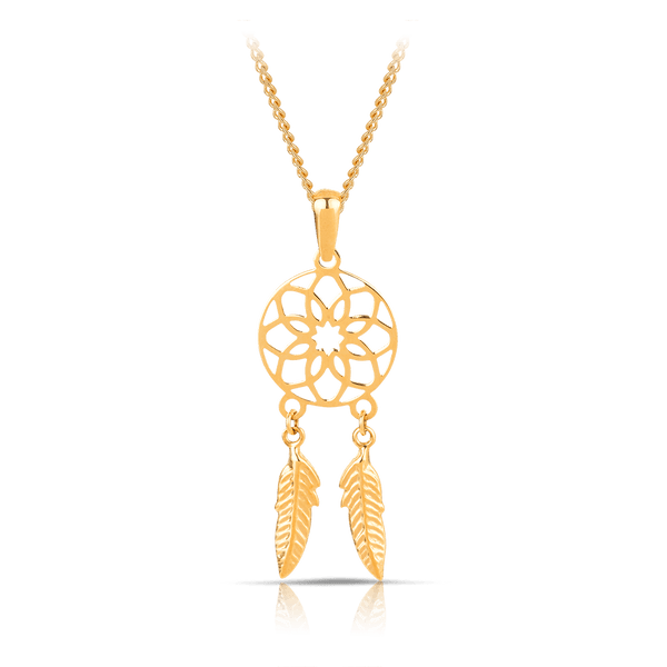 Dream Catcher Pendant in 9ct Yellow Gold - Wallace Bishop