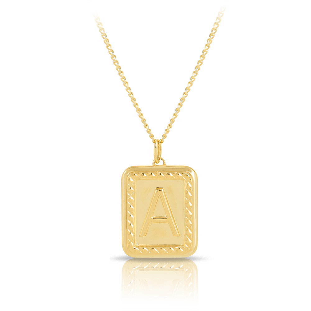 9ct Yellow Gold Rectangular Onyx and Diamond Enhancer pendant