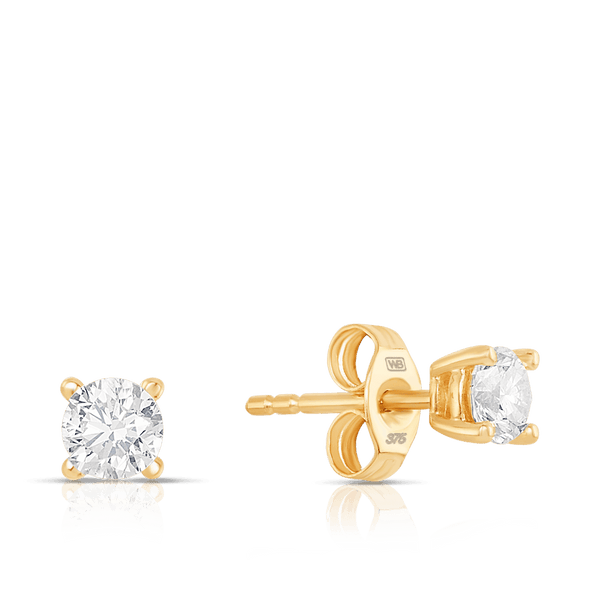 0.50ct TW Diamond Stud Earrings in 9ct Yellow Gold - Wallace Bishop