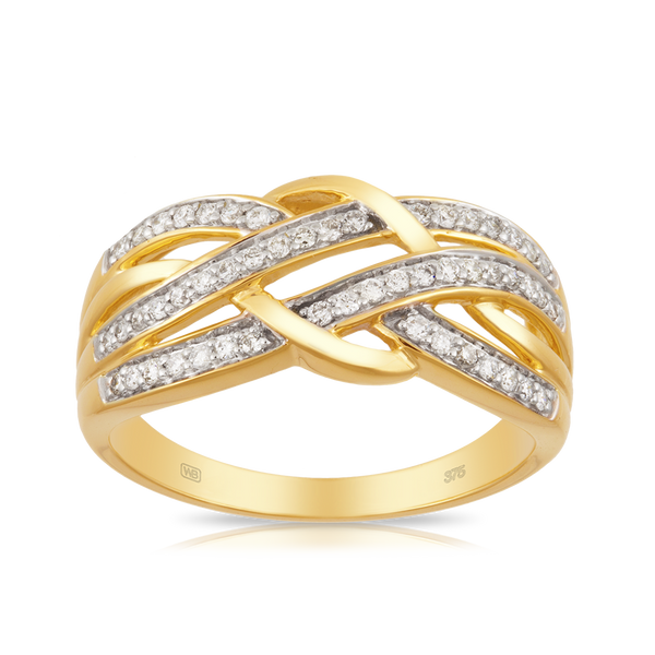 TDW 0.250ct Diamond Ring in 9ct Yellow Gold