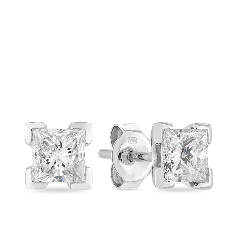 TDW 1ct Earrings in 9ct White Gold