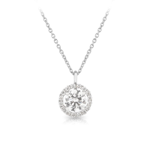 18ct White Gold Diamond Pendant - Wallace Bishop