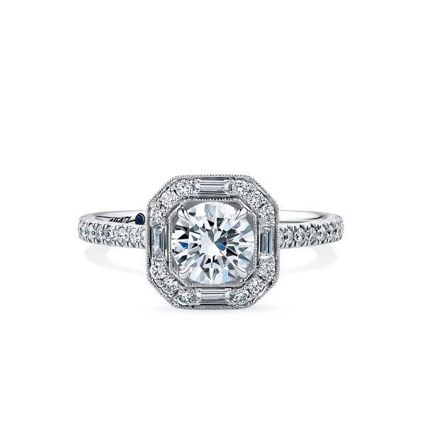 1917™ 1.30ct TW Diamond Vintage Halo Engagement Ring in 18ct White Gold - Wallace Bishop