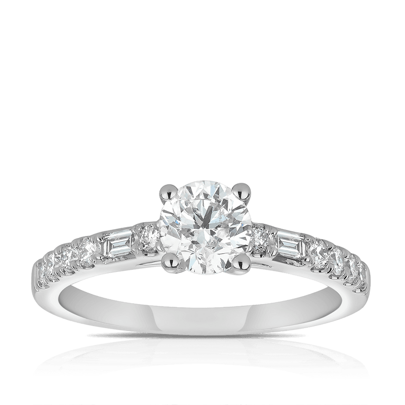 1ct TW Diamond Solitaire Engagement Ring in 18ct White Gold - Wallace Bishop