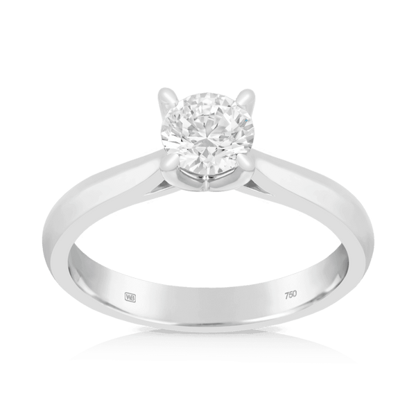 1ct TW Diamond Solitaire Engagement Ring in 18ct White Gold - Wallace Bishop
