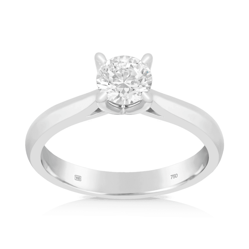 1ct TW Diamond Solitaire Engagement Ring in 18ct White Gold - Wallace Bishop