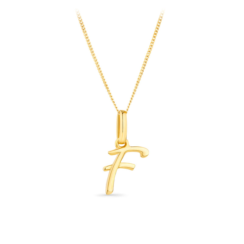 Initial Pendant in 9ct Yellow Gold