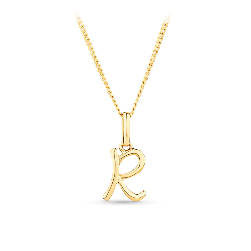 Initial Pendant in 9ct Yellow Gold