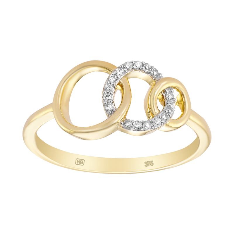 Eternal® 3 Circle Diamond Ring in 9ct Yellow Gold