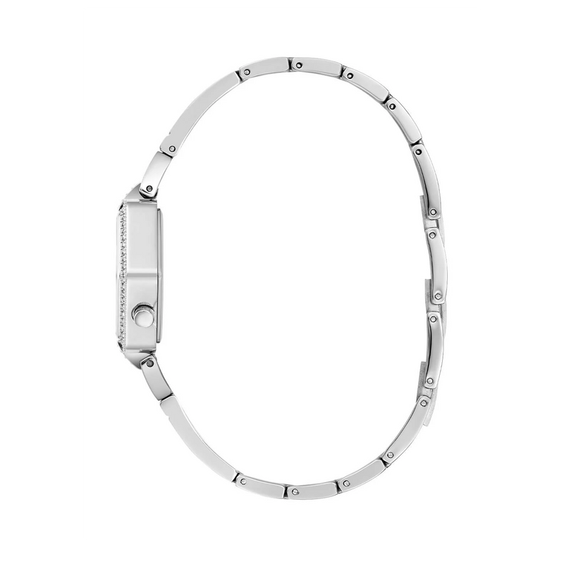 Guess Women's 28mm Silver Audrey Glitz Hexagonal Quartz Watch GW0680L1