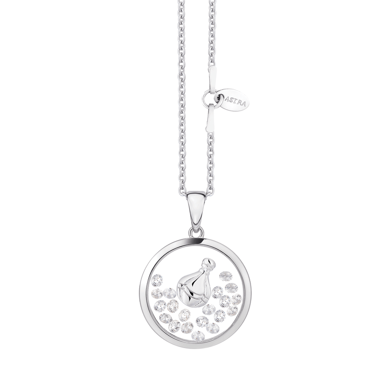 ASTRA Air Balloon Cubic Zirconia Circle Pendant in Sterling Silver - Wallace Bishop