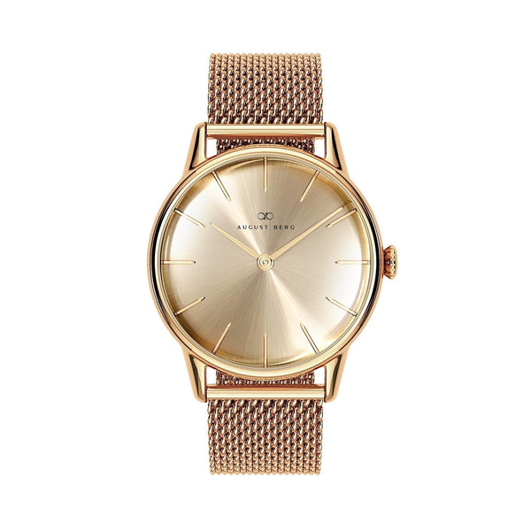 August Berg Women's Serenity Gold PVD Quartz Fashion Watch Champagne Dial - Wallace Bishop