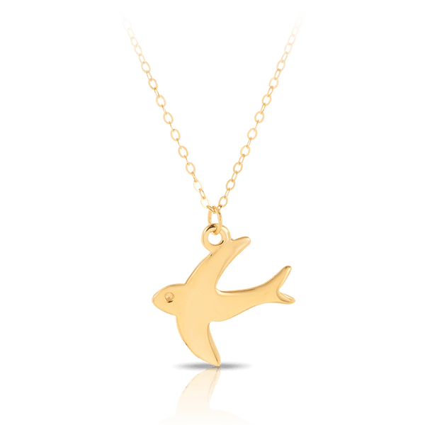 Bird Charm Necklace in 9ct Yellow Gold - Wallace Bishop
