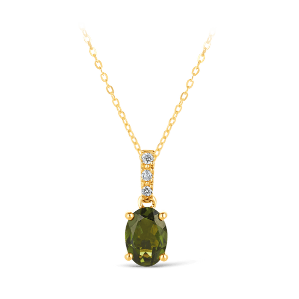 Bluebird™ Tourmaline & Diamond Pendant in 9ct Yellow Gold - Wallace Bishop