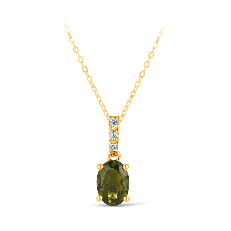 Bluebird™ Tourmaline & Diamond Pendant in 9ct Yellow Gold - Wallace Bishop