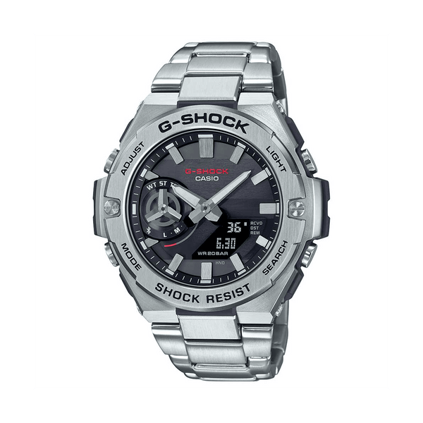 Casio G-Shock Men's 46mm Stainless Steel Analogue Digital Watch GSTB500D-1A - Wallace Bishop