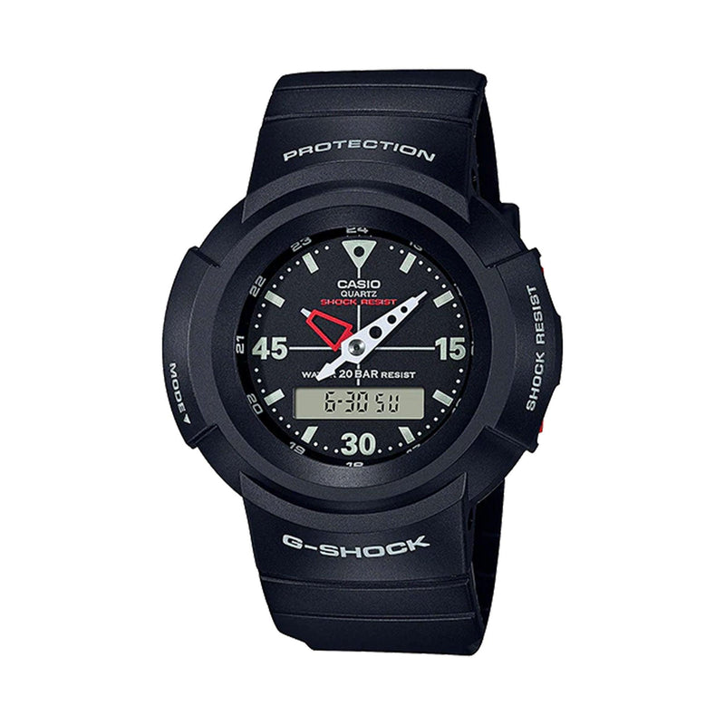 Casio G-Shock Men's 48mm Resin Analogue Digital Watch AW500E-1E - Wallace Bishop