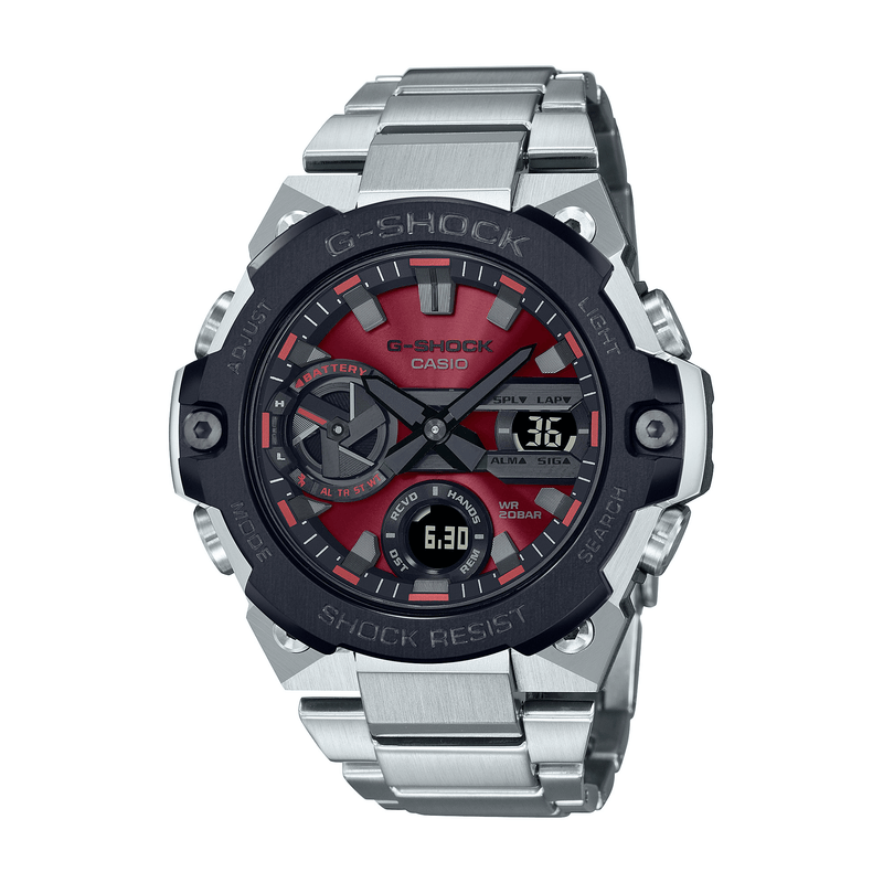 Casio Men s G SHOCK Stainless Steel Analogue Digital Sport Watch Red D