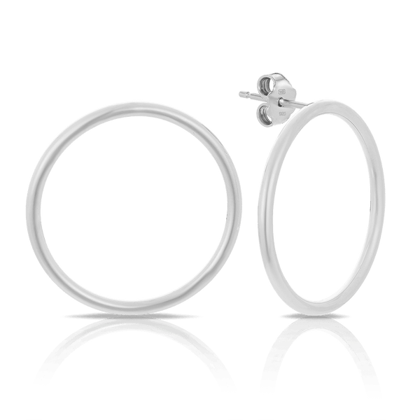 Circle Stud Earrings in Sterling Silver - Wallace Bishop