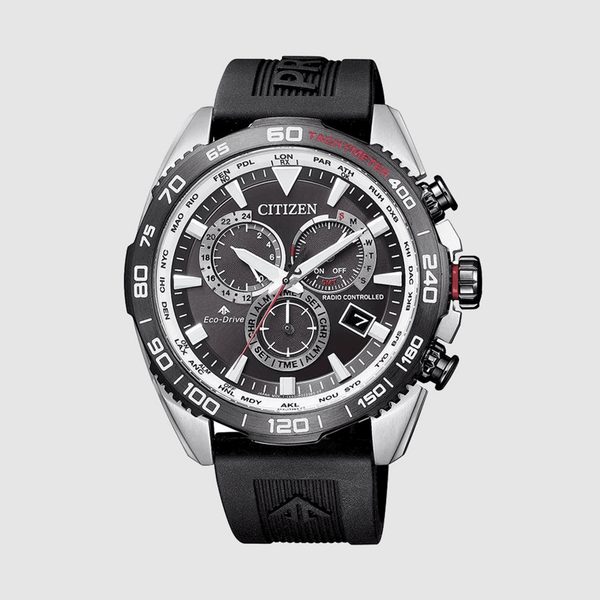 Citizen Promaster Men's 44mm Stainless Steel Solar Chronograph Watch CB5036-10X - Wallace Bishop