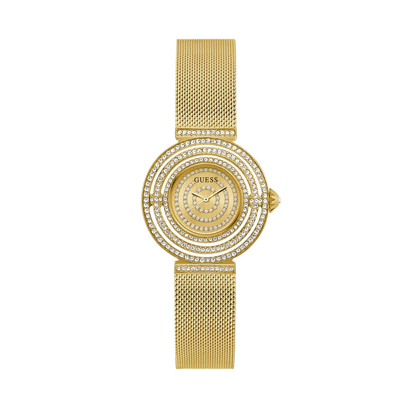 Guess 36mm Gold Dream Crystal Mesh Women's Watch GW0550L2 - Wallace Bishop