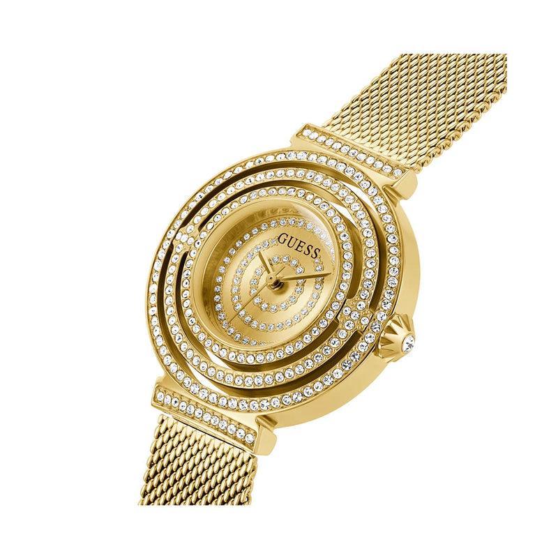 Guess 36mm Gold Dream Crystal Mesh Women's Watch GW0550L2 - Wallace Bishop