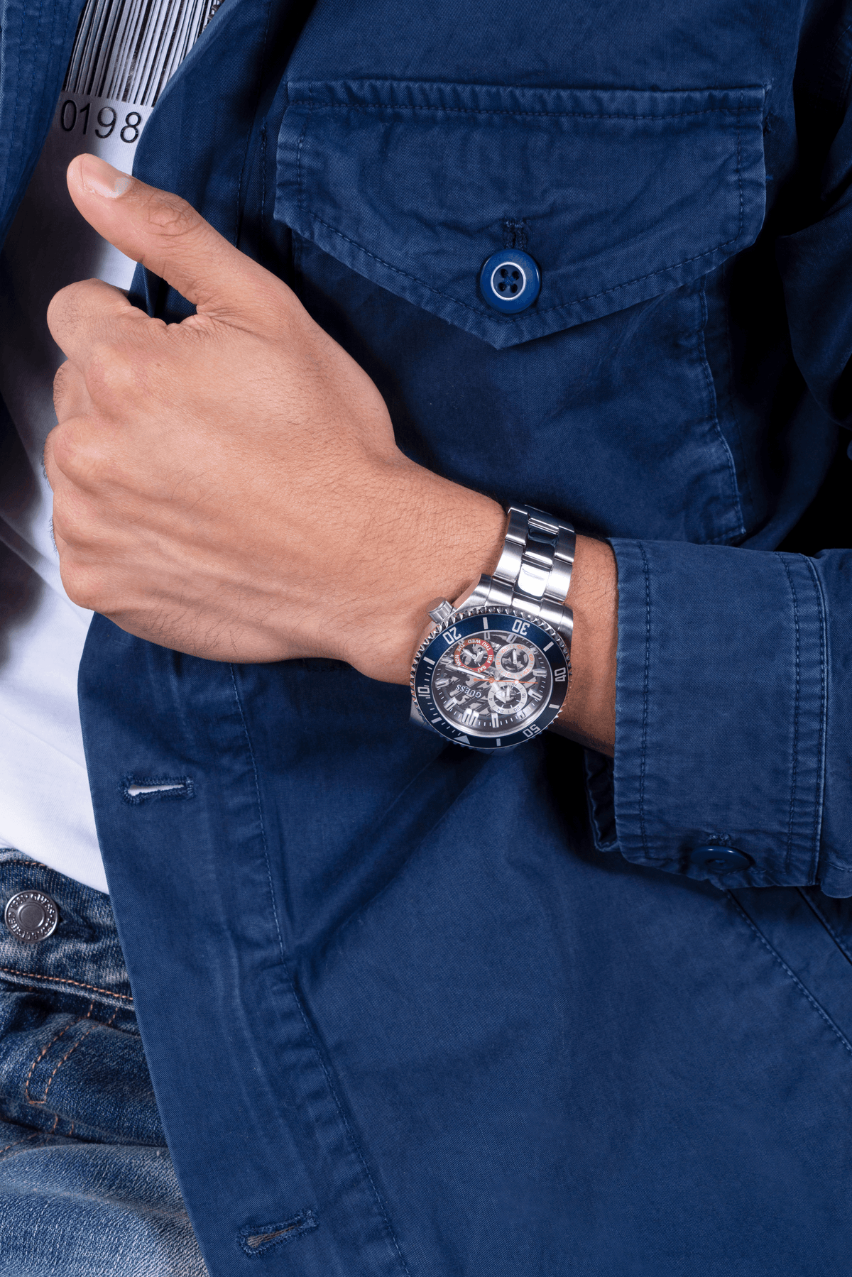 Guess Men's 45mm Stainless Steel Quartz Watch GW0488G1
