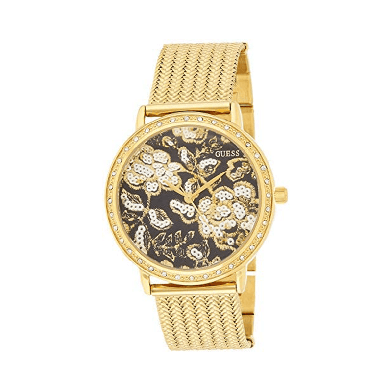Guess Women's Stainless Steel & Yellow IP Quartz Watch W0822L2 - Wallace Bishop