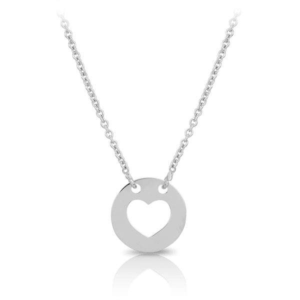 Heart Charm Necklace made in Sterling Silver - Wallace Bishop