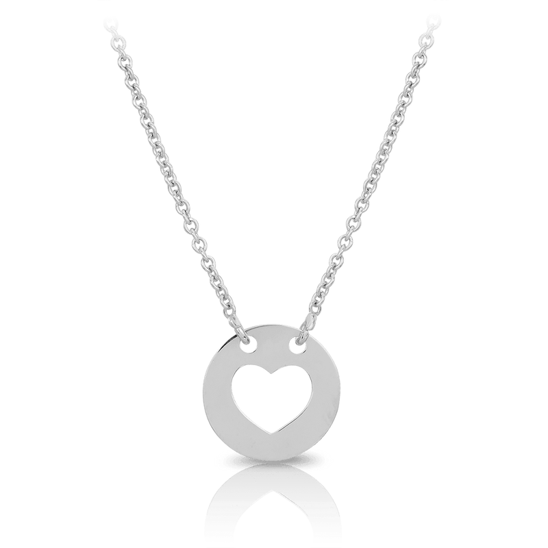 Heart Charm Necklace made in Sterling Silver - Wallace Bishop