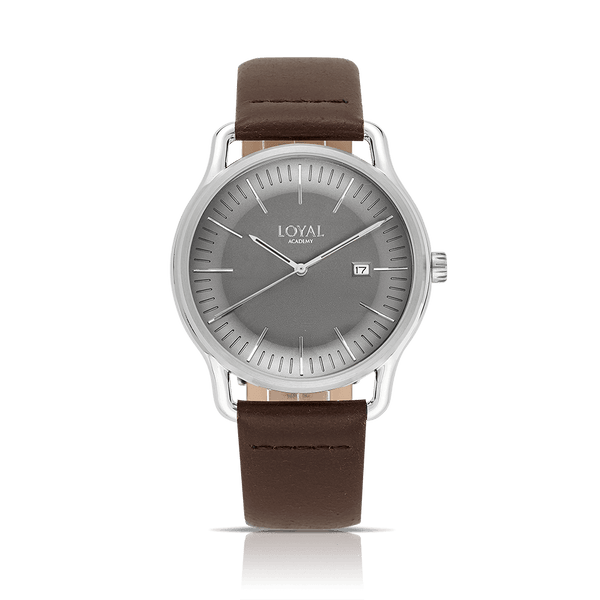Loyal Men's Academy Stainless Steel Quartz Dress Watch Grey Dial - Wallace Bishop