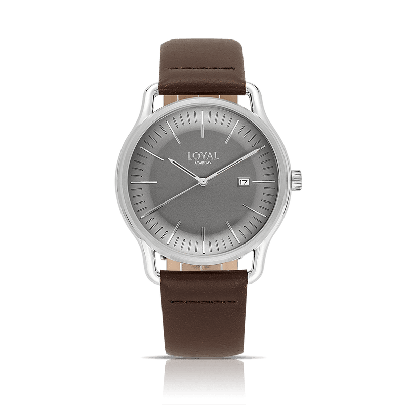 Loyal Men's Academy Stainless Steel Quartz Dress Watch Grey Dial - Wallace Bishop
