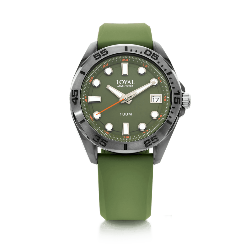 Loyal Men's Adventurer Black PVD Quartz Sport Watch Green Dial - Wallace Bishop