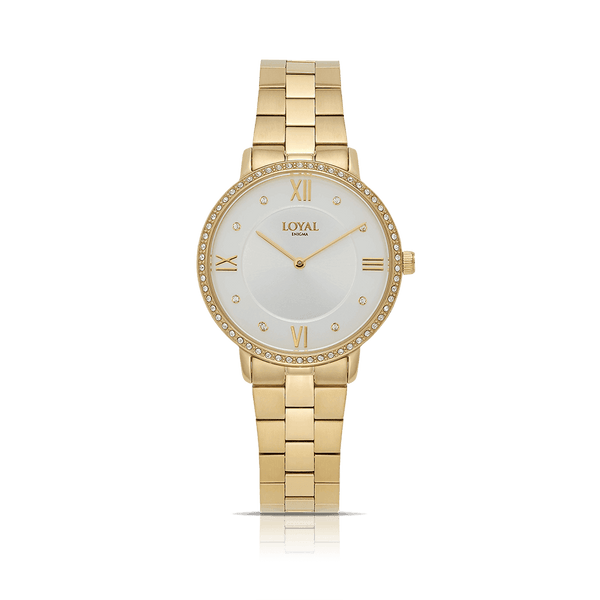 Loyal Women's Enigma Gold PVD Quartz Dress Watch Silver Dial - Wallace Bishop