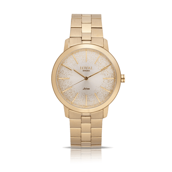 Loyal Women's Enigma Gold PVD Quartz Dress Watch Silver Dial - Wallace Bishop