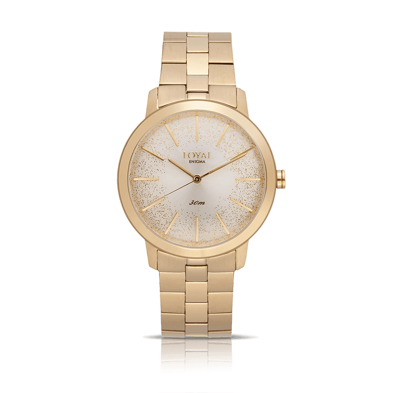 Loyal Women's Enigma Gold PVD Quartz Dress Watch Silver Dial - Wallace Bishop