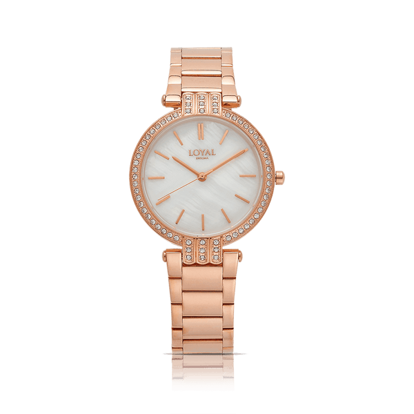 Loyal Women's Enigma Rose Plated Quartz Dress Watch Mother-Of-Pearl Dial - Wallace Bishop