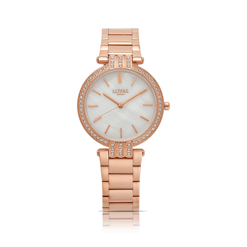 Loyal Women's Enigma Rose Plated Quartz Dress Watch Mother-Of-Pearl Dial - Wallace Bishop