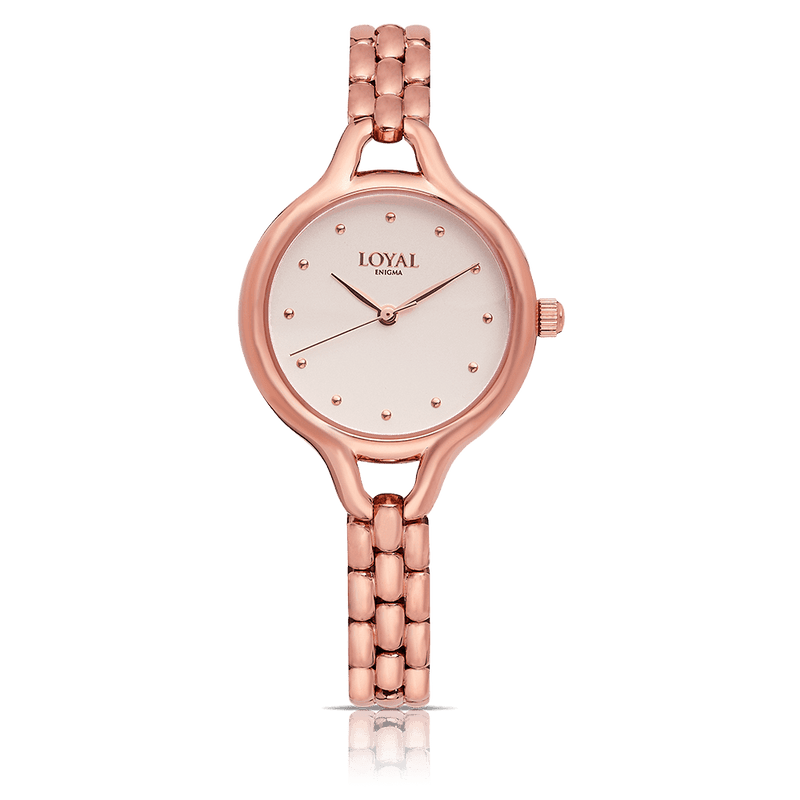 Loyal Women's Enigma Rose Plated Quartz Dress Watch Silver Dial - Wallace Bishop