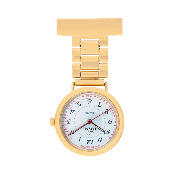 Loyal Women's Gold Plated Quartz Nurse's Watch