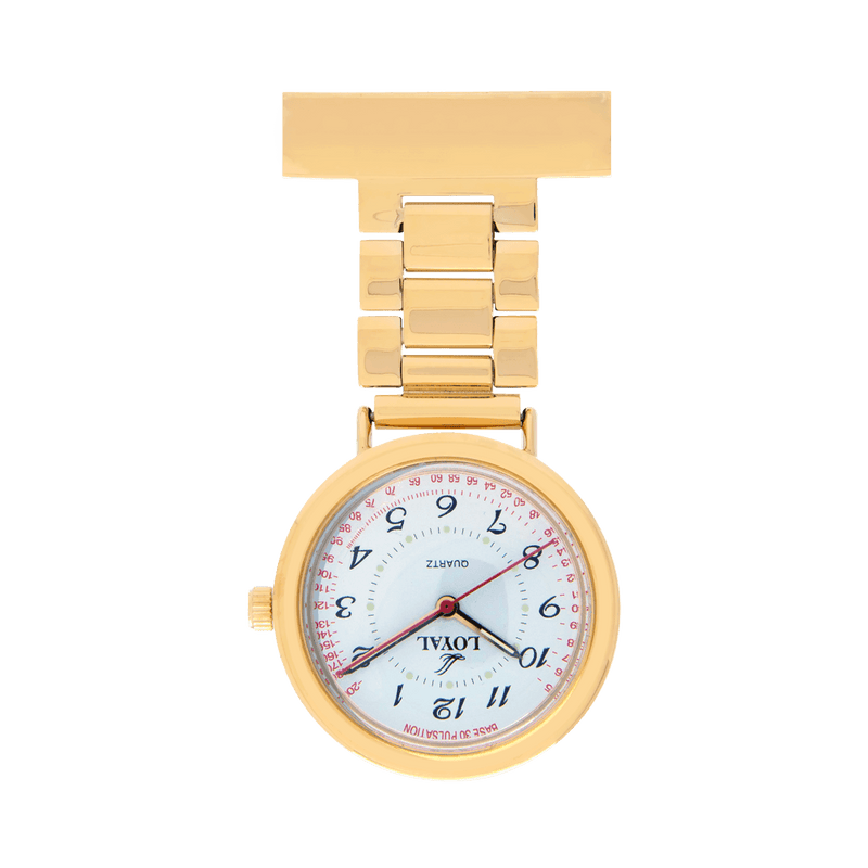 Loyal Women's Gold Plated Quartz Nurse's Watch