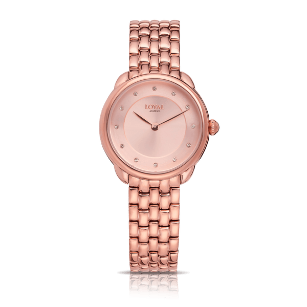 Loyal Women's Rose Plated Quartz Dress Watch Pink Dial - Wallace Bishop